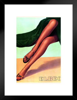 Elbeo Hosiery Stockings Uk Vintage Illustration Art Deco Vintage French Wall Art Nouveau 1920 French Advertising Vintage Poster Prints Art Nouveau Decor Matted Framed Wall Decor Art Print 20x26