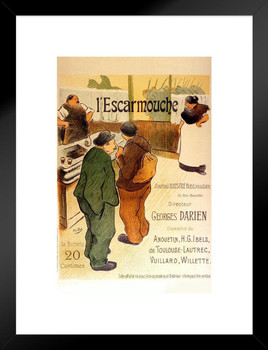 Lescarmouche Skirmish Soldier Vintage Illustration Travel Art Deco Vintage French Wall Art Nouveau French Advertising Vintage Poster Prints Art Nouveau Decor Matted Framed Wall Decor Art Print 20x26