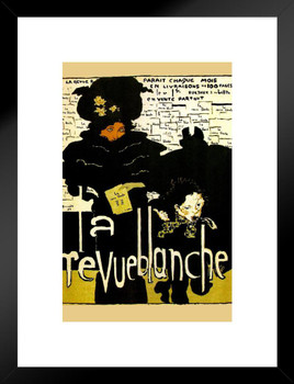 La Revue Blanche Magazine Vintage Illustration Art Deco Vintage French Wall Art Nouveau 1920 French Advertising Vintage Poster Prints Art Nouveau Decor Matted Framed Wall Decor Art Print 20x26