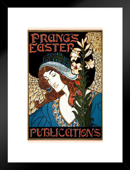 Prangs Easter Publications Vintage Illustration Art Deco Vintage French Wall Art Nouveau 1920 French Advertising Vintage Poster Prints Art Nouveau Decor Matted Framed Wall Decor Art Print 20x26