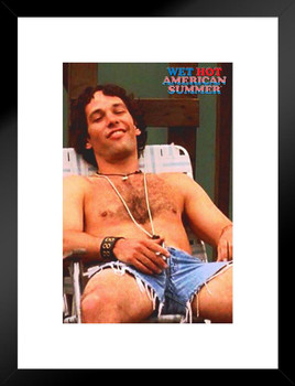 WHAS Wet Hot American Summer Show Movie Andy Sitting In Chair Paul Rudd Character Merchandise Matted Framed Art Wall Decor 20x26