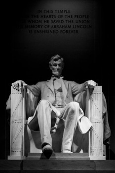 Laminated Lincoln Memorial Poster Dry Erase Sign 12x18