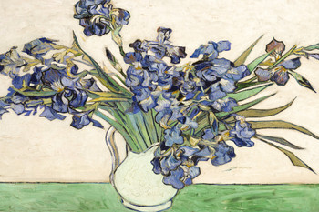 Vincent van Gogh Vase With Irises 1890 Oil On Canvas Painting Art Cool Wall Art Print Poster 18x12