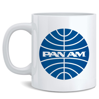 Pan Am Blue Meatball Logo Ceramic Tea Coffee Mug 12oz