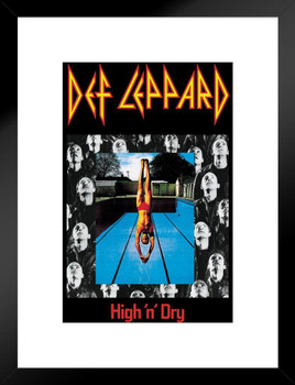 Def Leppard High and Dry Album Cover Heavy Metal Music Merchandise Retro Vintage 80s Aesthetic Band Matted Framed Art Wall Decor 20x26