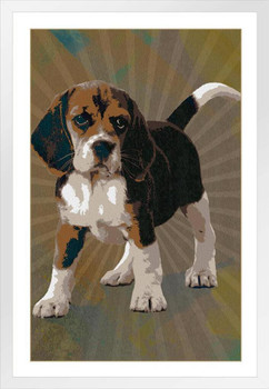 Dogs Beagles Painting Frame Burst Dog Posters For Wall Funny Dog Wall Art Dog Wall Decor Dog Posters For Kids Bedroom Animal Wall Poster Cute Animal Posters White Wood Framed Poster 14x20