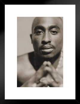 Tupac Posters 2Pac Poster Face Closeup Sepia Photo 90s Hip Hop Rapper Posters For Room Aesthetic Mid 90s 2Pac Memorabilia Rap Posters Music Merchandise Merch Matted Framed Wall Decor Art Print 20x26