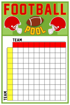 Football Squares Boxes Board 100 Party Decorations 2023 Pool Board Blocks Supplies Super Large Boxes Betting Game Bowl Score Themed Decor Red Gold Cool Wall Decor Art Print Poster 24x36
