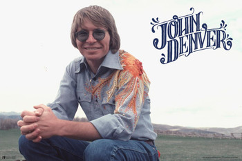 John Denver Posters Wall Art Music Aesthetic Room Decor Living Room Office Coffee Bar Retro Vintage Grunge Home Bar Country Music Lover Musician Classic Photo Cool Huge Large Giant Poster Art 36x54