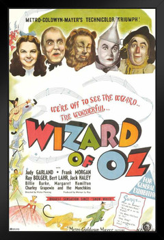 1939 Yellow Brick Retro Vintage Wizard Movie Judy Garland Classic Hollywood Movies Party Decorations Gifts Movie Theater Decor Black Wood Framed Art Poster 14x20