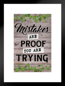 Growth Mindset Mistakes Poster For Classroom Decoration Motivational Class Rules Farmhouse Decor Theme Matted Framed Art Wall Decor 20x26