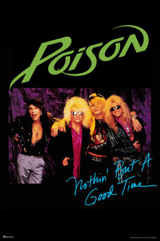 Laminated Poison Nothin But a Good Time Song Single Cover Heavy Metal Music Merchandise Retro Vintage 80s 90s Aesthetic Band Poster Dry Erase Sign 16x24