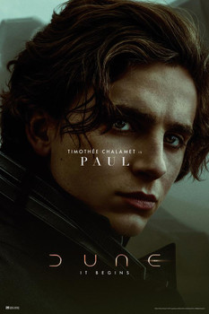 Dune Poster Timothee Chalamet Paul Atreides Photo Image Official Merchandise 2021 Movie Merch Denis Villeneuve Film Frank Herbert Book Series It Begins Thick Paper Sign Print Picture 8x12