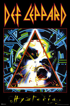 Def Leppard Hysteria Album Cover Heavy Metal Music Merchandise Retro Vintage 80s Aesthetic Band Stretched Canvas Art Wall Decor 16x24