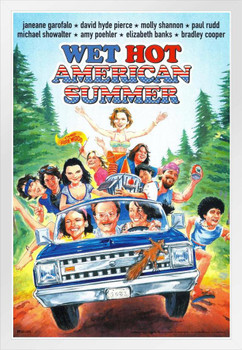 Wet Hot American Summer TV Show Series Full Cast One Sheet With Titles White Wood Framed Poster 14x20
