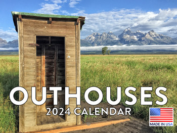 Outhouse Calendar 2024 Wall Calander Monthly 12 Month