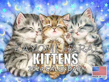 Kayomi Harai Cute Kitten Calendar 2024 Monthly Wall 12 Month