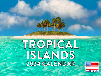 Tropical Island Calendar 2024 Monthly Wall Calender