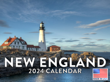 New England Calendar 2024 Monthly Wall Calender