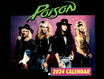 Poison Calendar 2024 Wall Calander Monthly Music Band Merch