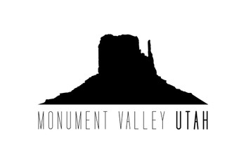 Monument Valley Utah Landmark White Cool Wall Art Print Poster 12x18
