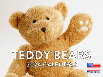 Teddy Bear Calendar 2024 Monthly Wall 12 Month