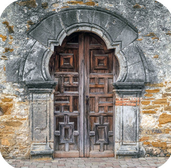 San Antonio Texas Mission San Francisco De La Espada Entrance Doors Premium Drink Coaster Resin With Cork Backing San Antonio Texas Mission San Francisco De La Espada Entrance Doors Premium Drink Coaster Resin With Cork Backing