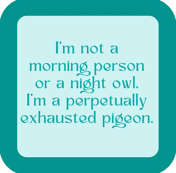 Exhausted Pigeon Premium Drink Coaster Resin With Cork Backing Exhausted Pigeon Premium Drink Coaster Resin With Cork Backing
