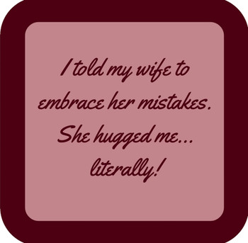 Embrace Mistakes Premium Drink Coaster Resin With Cork Backing Embrace Mistakes Premium Drink Coaster Resin With Cork Backing