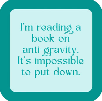 Anti Gravity Book Impossible To Put Down Premium Drink Coaster Resin With Cork Backing