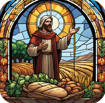 Vibrantly Colored Stained Glass Window Church Artistry V1 Drink Coaster