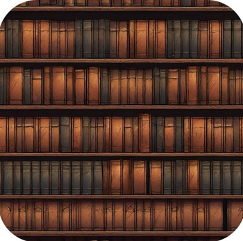 Leather Bound Books Library Shelves V6 Drink Coaster Leather Bound Books Library Shelves V6 Drink Coaster