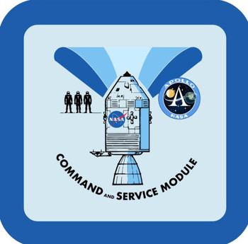 NASA Apollo Command And Service Module Retro Premium Drink Coaster Resin With Cork Backing