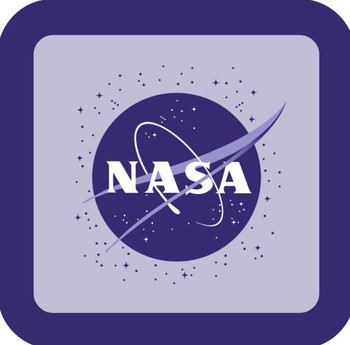 NASA Meatball Logo With Stars Retro Premium Drink Coaster Resin With Cork Backing
