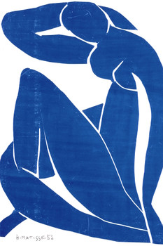 Matisse Blue Lady Paper Poster Cool Wall Art Print Poster 12x18