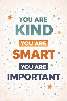 Kind Smart Important Classroom Cool Wall Art Print Poster 12x18