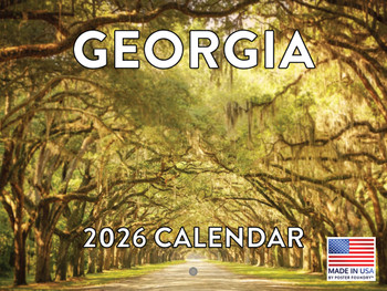 Georgia Calendar 2026 Wall 12 Month Monthly GA Scenic Souvenirs Georgian Themed Gifts | American Made In The USA