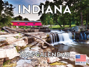 Indiana Calendar 2026 Monthly Wall Calender 12 Month | American Made In The USA