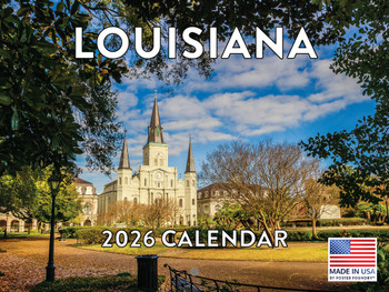 Louisiana Calendar 2026 Wall 12 Month Monthly LA Scenic Souvenirs Louisianian Themed Gifts | American Made In The USA