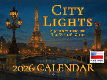 City Lights Calendar 2026 Wall 12 Month The World Monthly Around Scenic Cities American Made In The USA