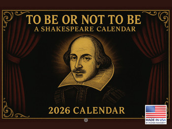 Shakespeare Quotes Calendar 2026 Monthly Wall Calender 12 Month | American Made In The USA