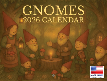 Gnome Calendar 2026 Monthly Wall Calender 12 Month | American Made In The USA