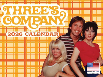 Threes Company Calendar 2026 Official Merch TV Show Sitcom Monthly Wall Calender 12 Month | American Made In The USA