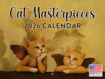 Art Masterpieces Cat Calendar 2026 Monthly Wall Calender 12 Month | American Made In The USA