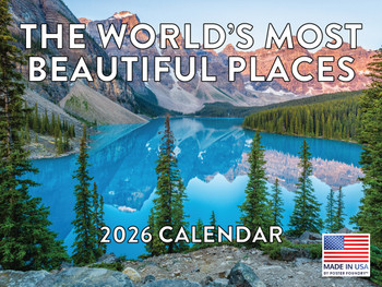 World Most Beautiful Places Calendar 2026 Monthly Wall Nature Gifts Calender 12 Month | American Made In The USA