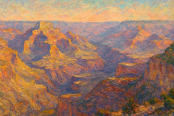 Grand Canyon National Park Impressionist Landscape Wall Art Print Poster 24x36