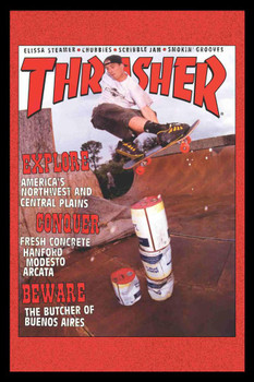 Thrasher Skateboard Poster Skate Skateboarding Magazine Cover For Bedroom 90s Skating Vintage Decor Cool Wall Art Print Poster 12x18