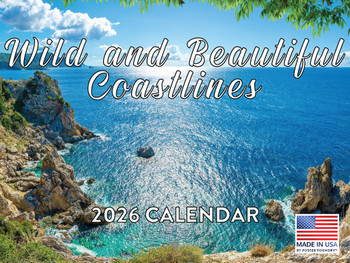 Wild Beautiful Coastline Calendar 2026 Monthly Wall Calender 12 Month | American Made In The USA