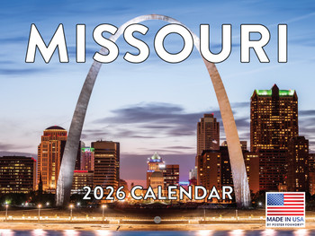 Missouri Calendar 2026 Wall 12 Month Monthly MO Scenic Souvenirs Themed Gifts | American Made In The USA