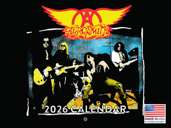 Aerosmith Calendar 2026 Officially Licensed Merch Monthly Wall Calender 12 Month | American Made In The USA
